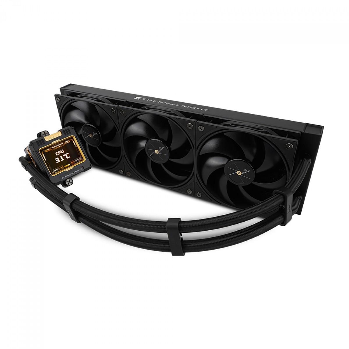 Water Cooler Thermalright Frozen Warframe 360 Black, 360mm, Display LCD, Intel/AMD, Preto
