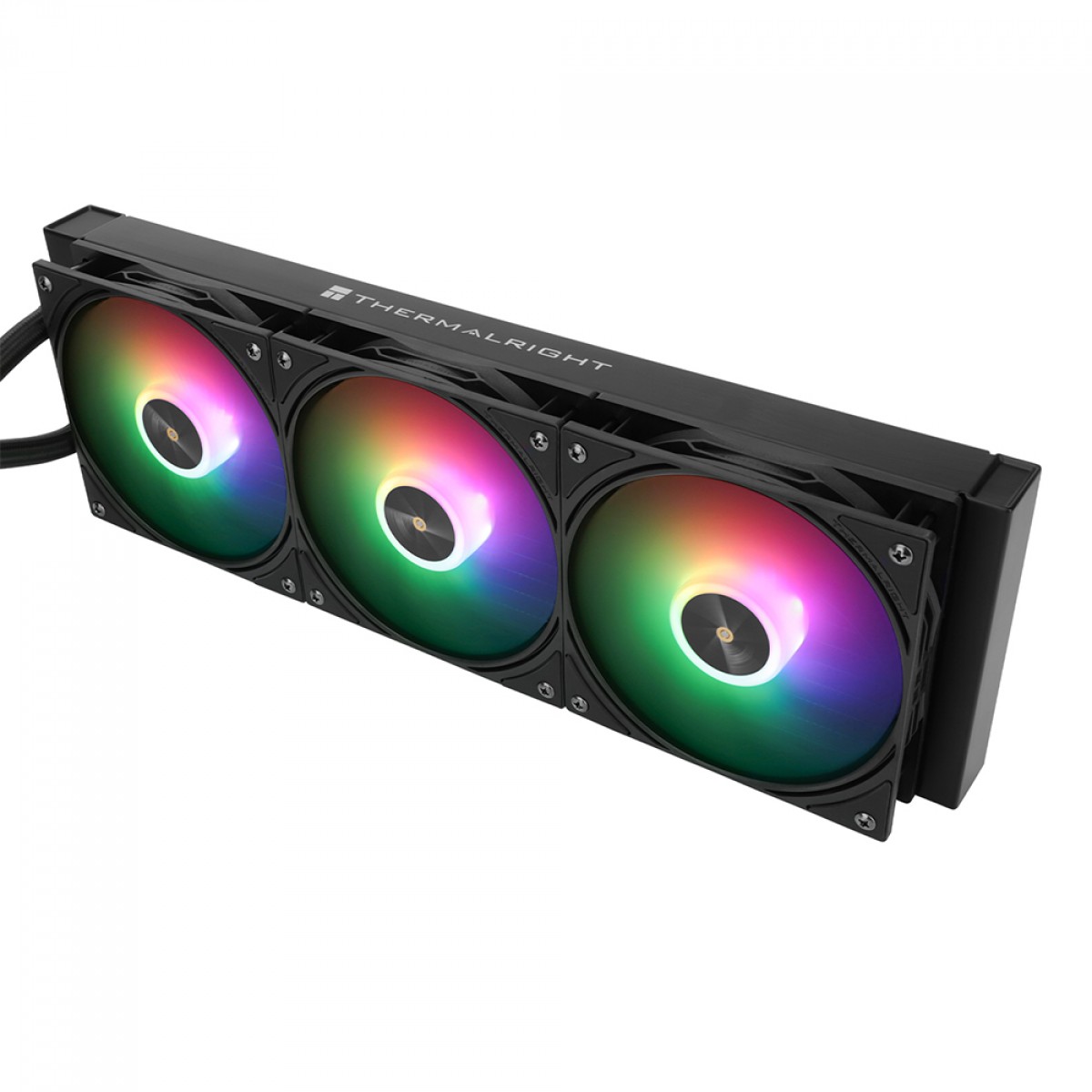 Water Cooler Thermalright Frozen Warframe 360 Ultra Black, 360mm, ARGB, Display LCD, Intel/AMD, Preto