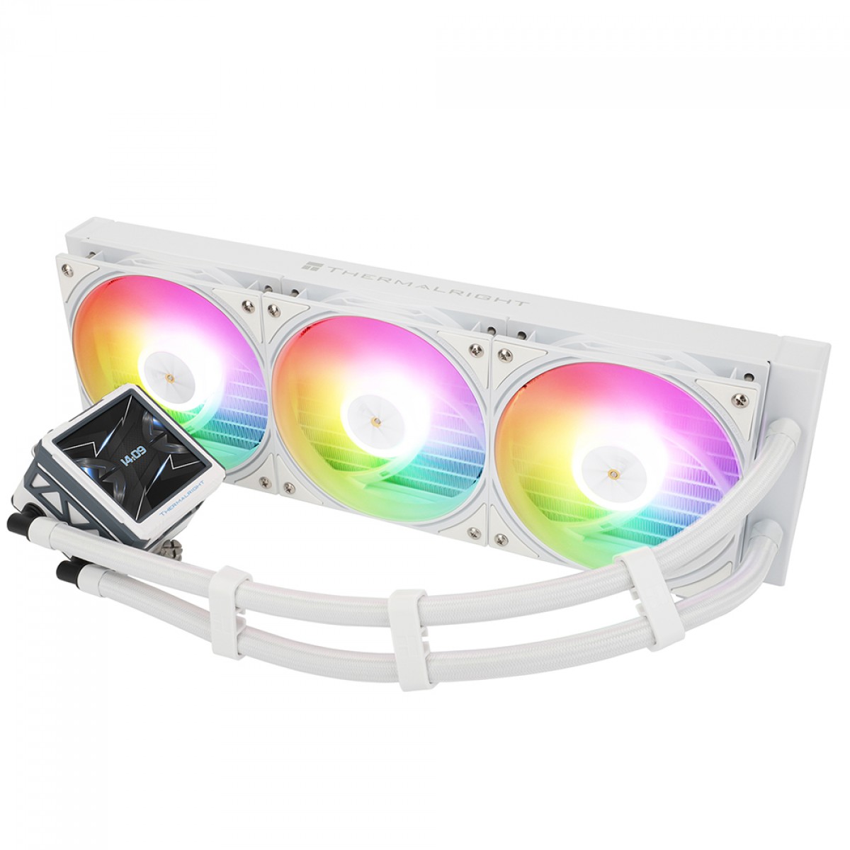 Water Cooler Thermalright Frozen Warframe 360 Ultra White, 360mm, ARGB, Display LCD, Intel/AMD, Branco