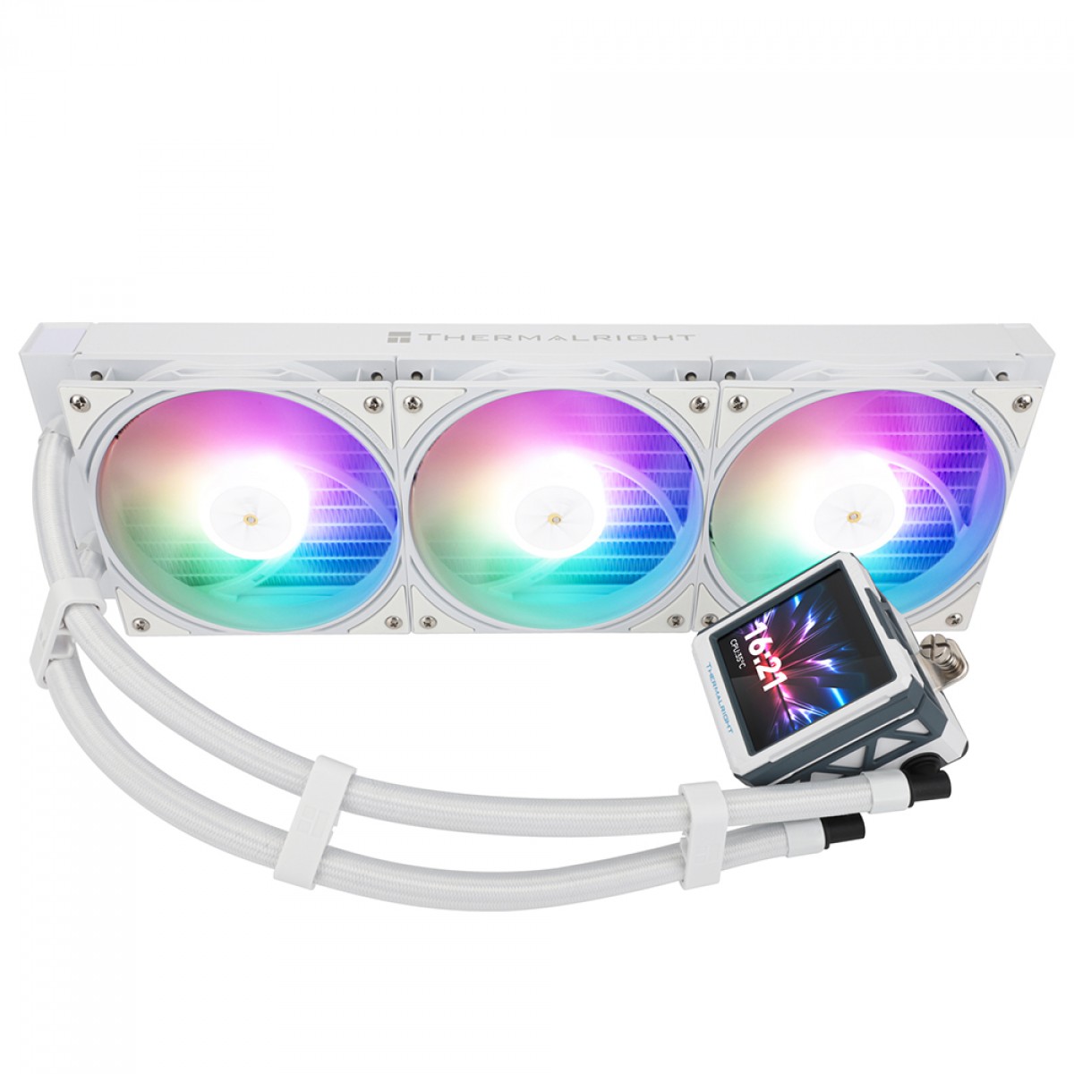 Water Cooler Thermalright Frozen Warframe 360 Ultra White, 360mm, ARGB, Display LCD, Intel/AMD, Branco