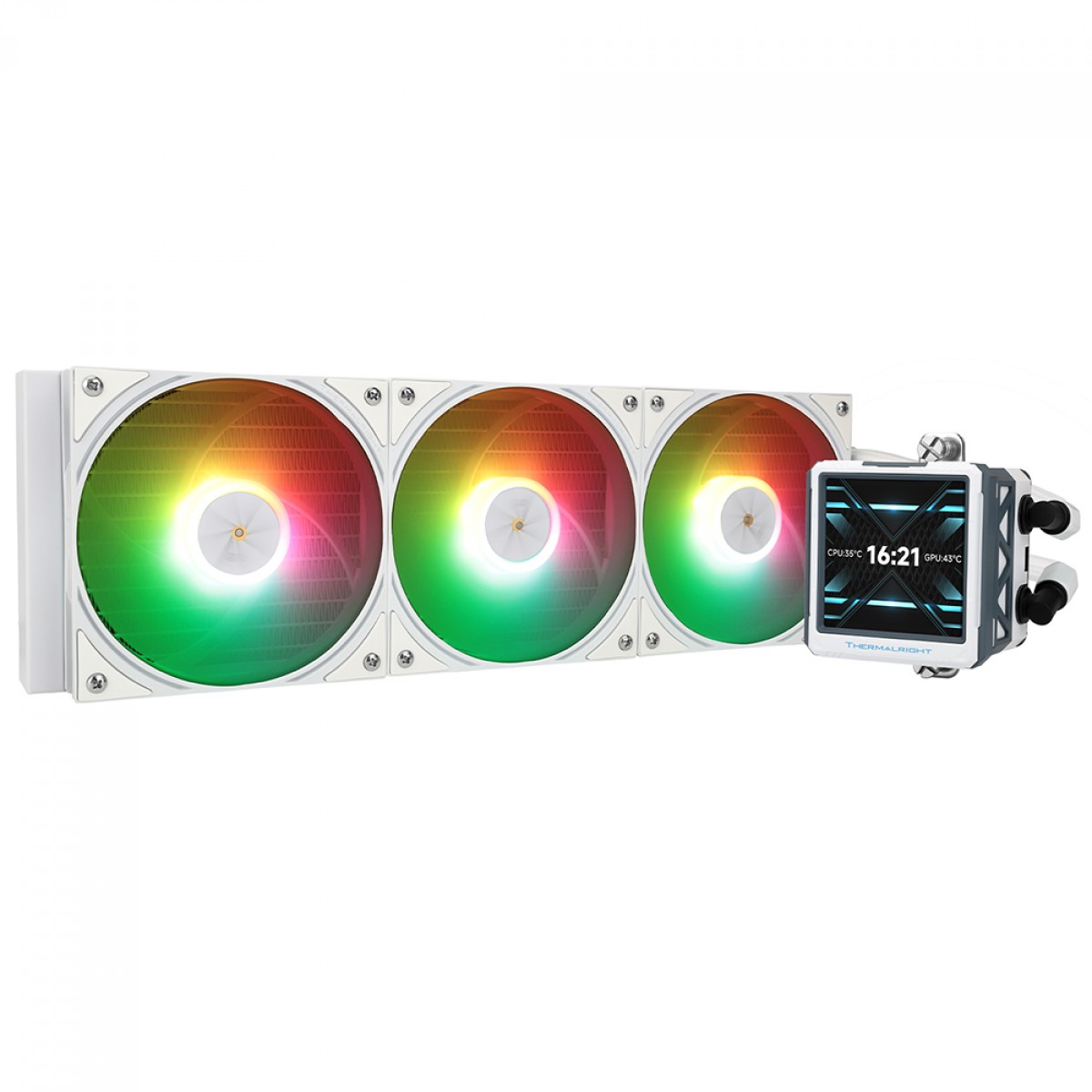 Water Cooler Thermalright Frozen Warframe 360 Ultra White, 360mm, ARGB, Display LCD, Intel/AMD, Branco