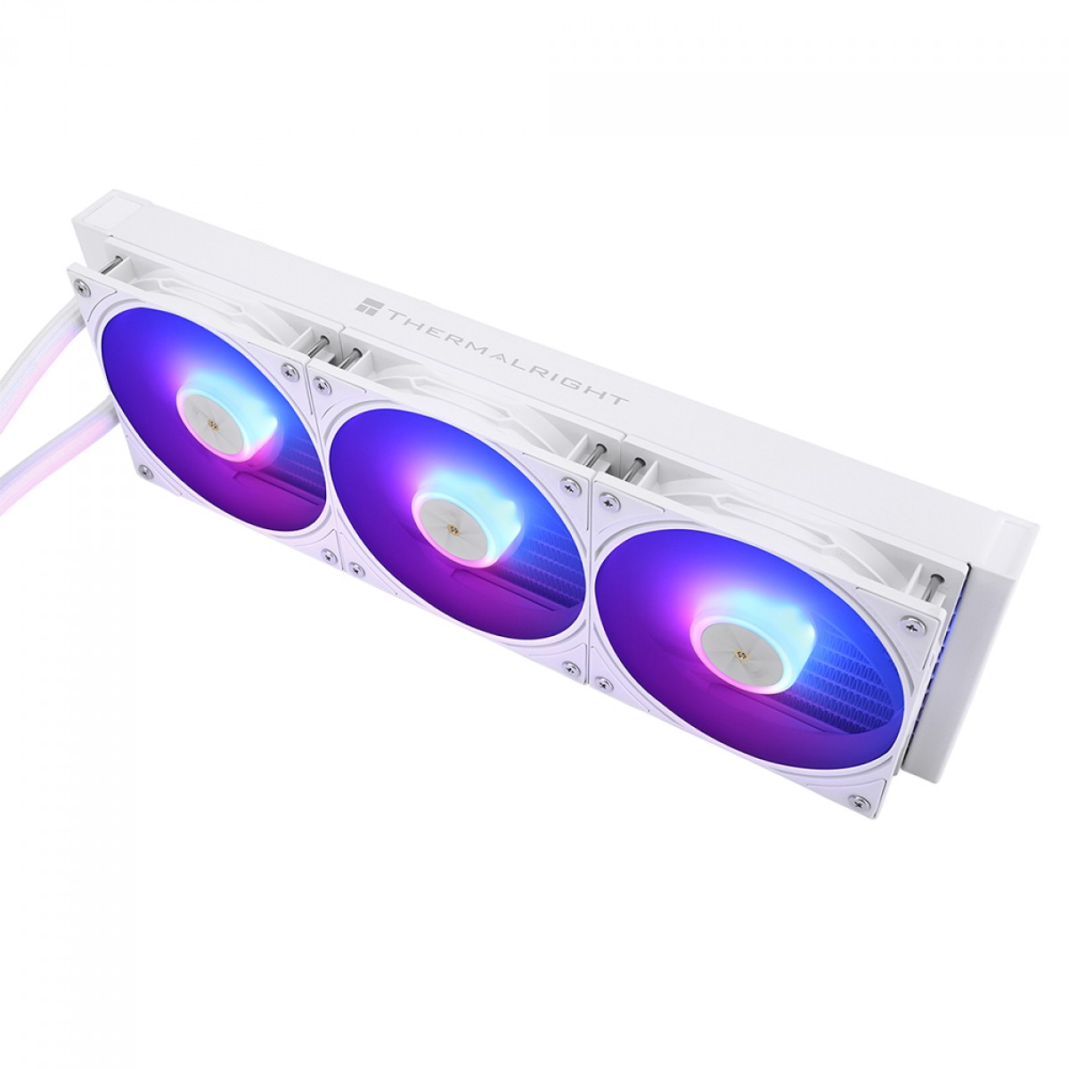 Water Cooler Thermalright Frozen Warframe 360 White, 360mm, ARGB, Display LCD, Intel/AMD, Branco