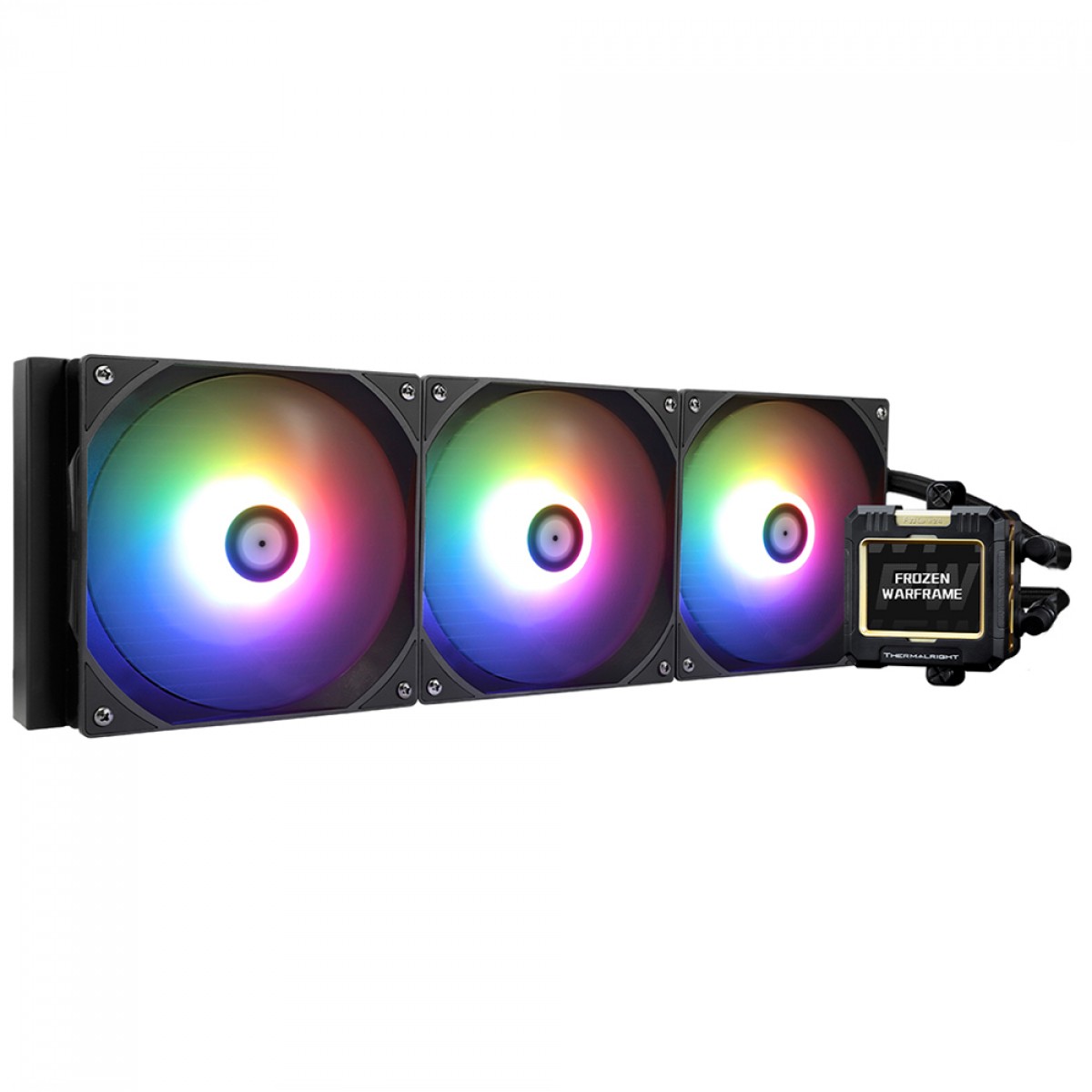 Water Cooler Thermalright Frozen Warframe 420 Black, 420mm, ARGB, Display LCD, Intel/AMD, Preto