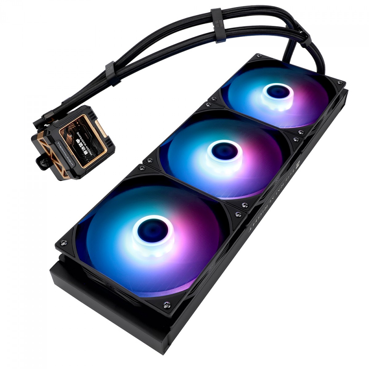Water Cooler Thermalright Frozen Warframe 420 Black, 420mm, ARGB, Display LCD, Intel/AMD, Preto