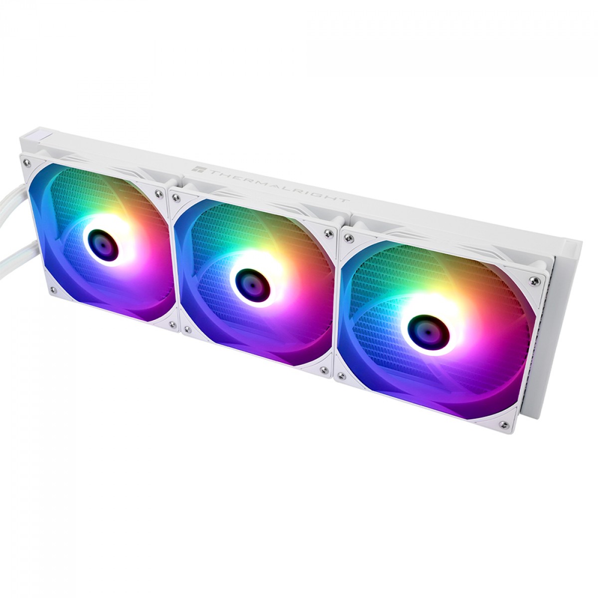 Water Cooler Thermalright Frozen Warframe 420 White, 420mm, ARGB, Display LCD, Intel/AMD, Branco