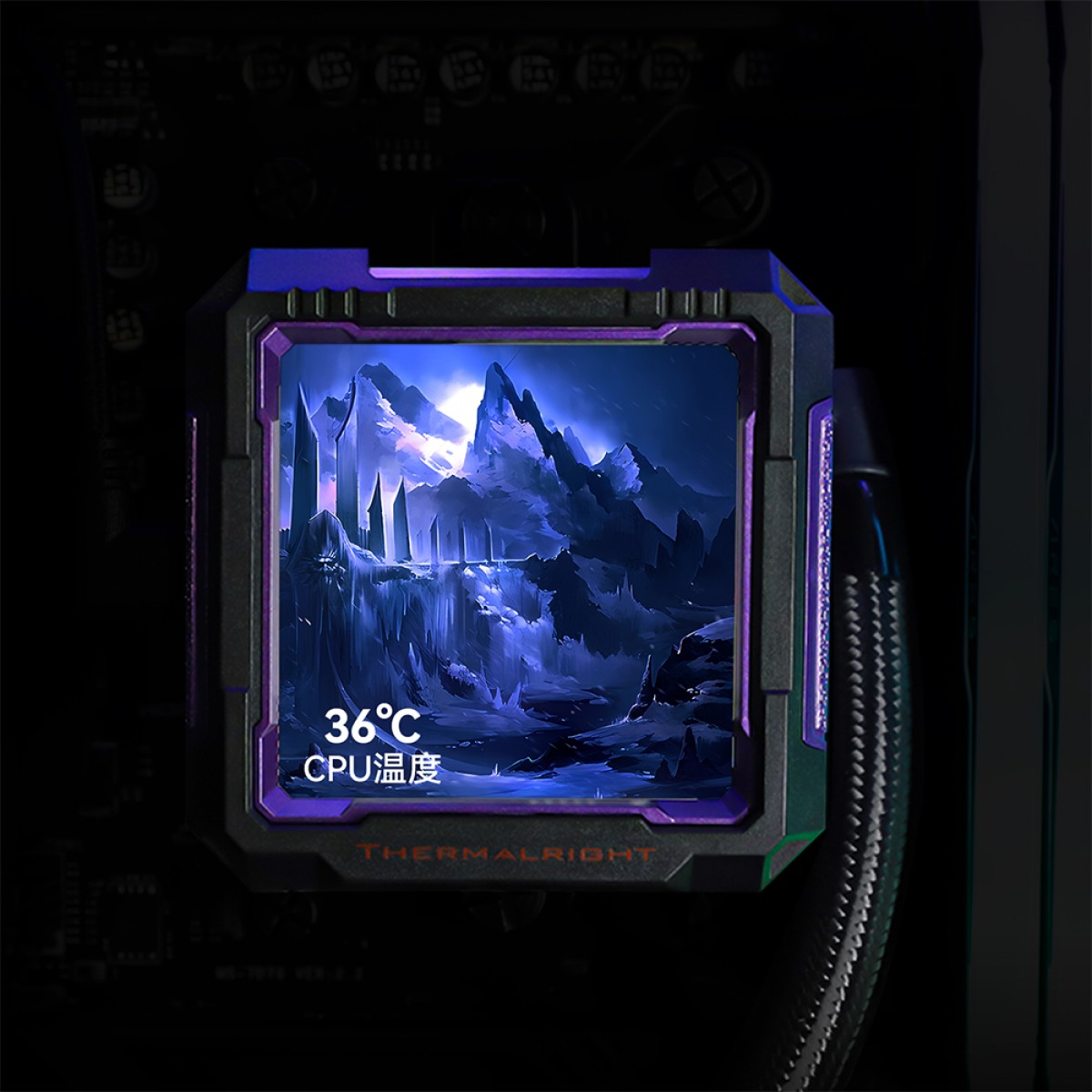 Water Cooler Thermalright Frozen Warframe Pro 360 Black, 360mm, ARGB, Display LCD, Intel/AMD, Preto