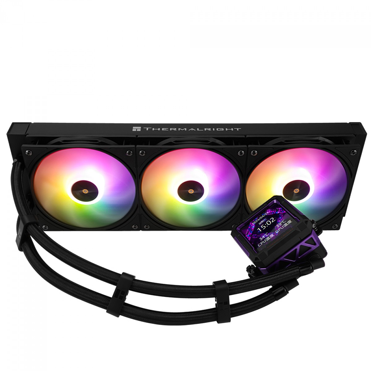 Water Cooler Thermalright Frozen Warframe Pro 360 Black, 360mm, ARGB, Display LCD, Intel/AMD, Preto