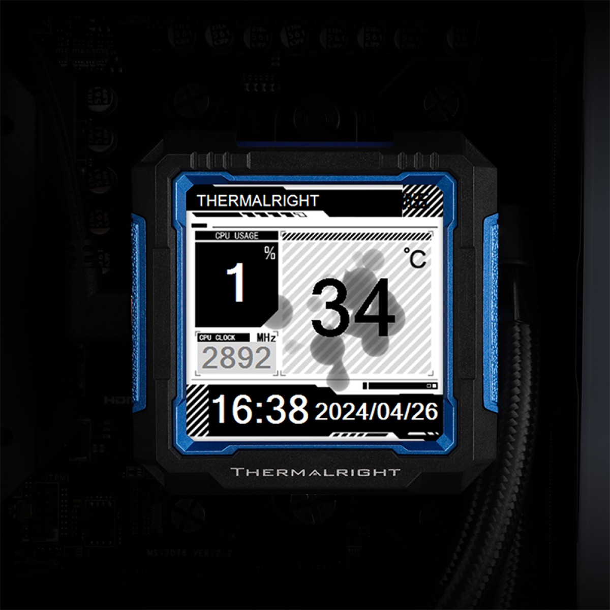 Water Cooler Thermalright Frozen Warframe Pro 360 Preto, 360mm, Display LCD, Intel/AMD, Preto