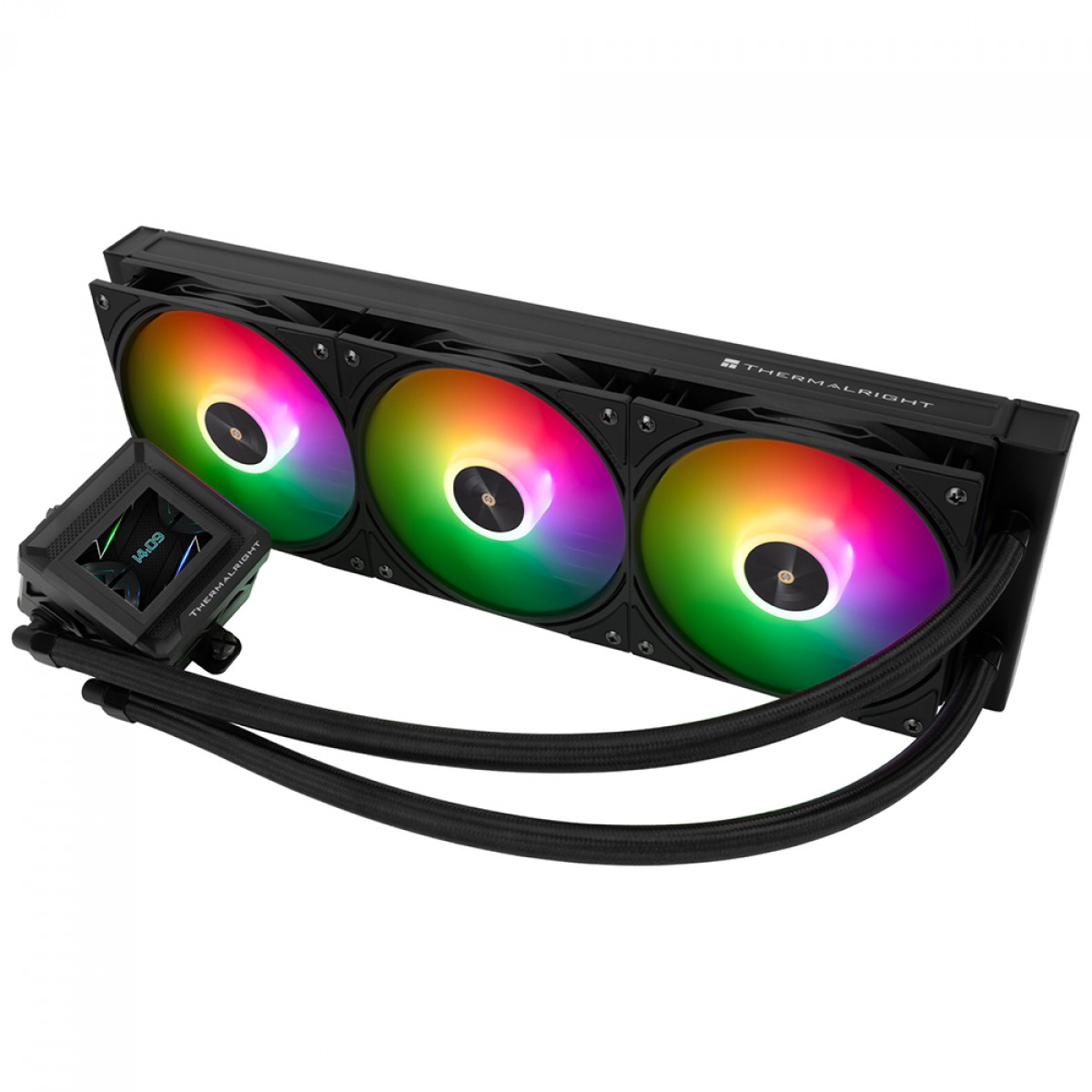 Water Cooler Thermalright Frozen Warframe SE 360, 360mm, ARGB, Display LCD, Intel/AMD, Preto