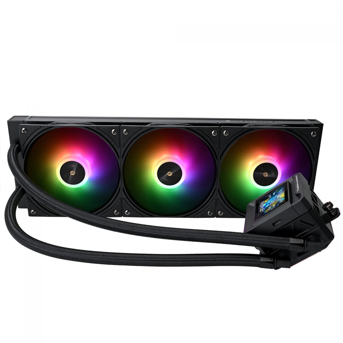 Water Cooler Thermalright Frozen Warframe SE 360, 360mm, ARGB, Display LCD, Intel/AMD, Preto