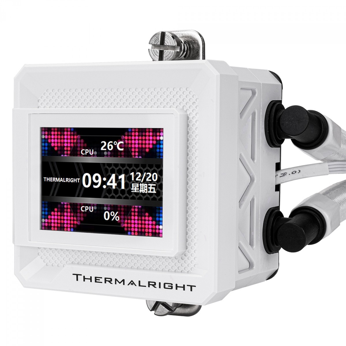 Water Cooler Thermalright Frozen Warframe SE 360 White, 360mm, ARGB, Display LCD, Intel/AMD, Branco