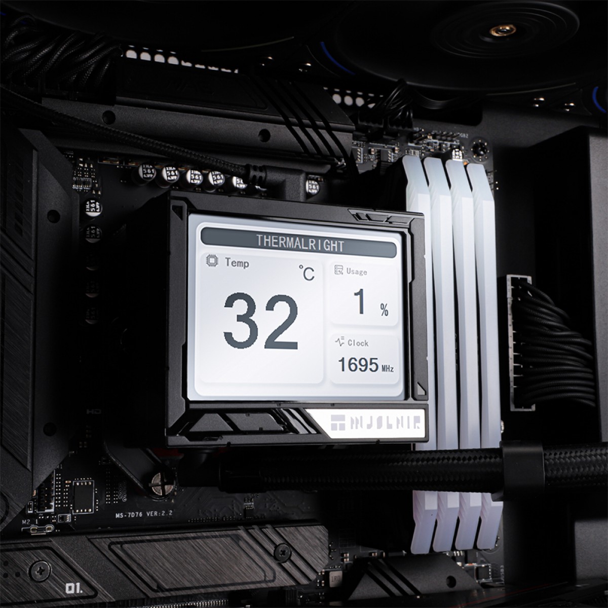 Water Cooler Thermalright Mjolnir Vision 360 Black ARGB, 360mm, ARGB, Display LCD, Intel/AMD, Preto