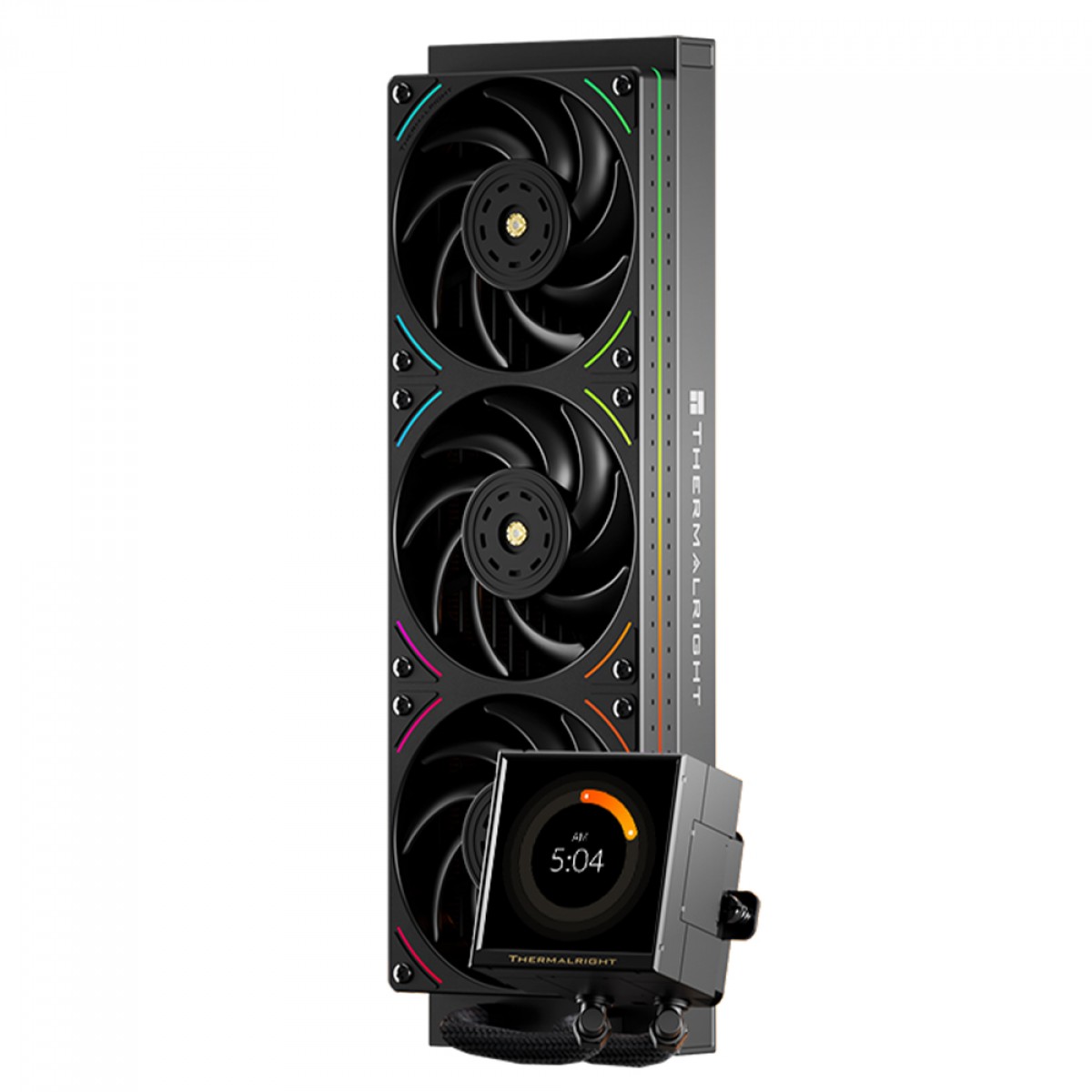 Water Cooler Thermalright Peerless Vision 360 UB Black, ARGB, 360mm, Display LCD, Intel/AMD, Preto