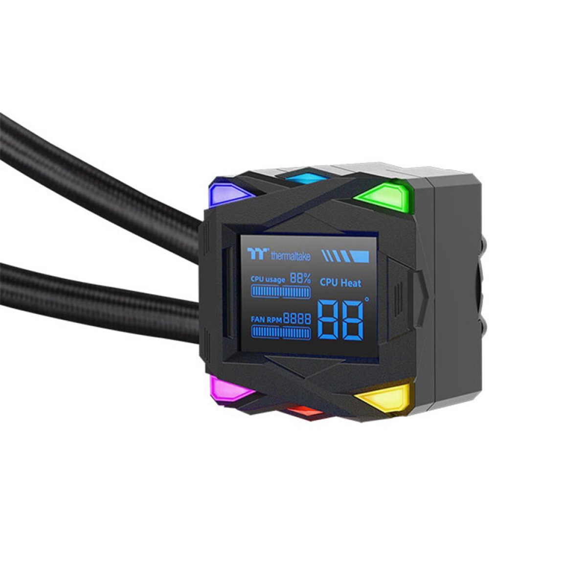 Water Cooler Thermaltake LA240-S ARGB Sync AIO, 240mm, Display LCD, Intel-AMD, Preto, CL-W461-PL12SW-A