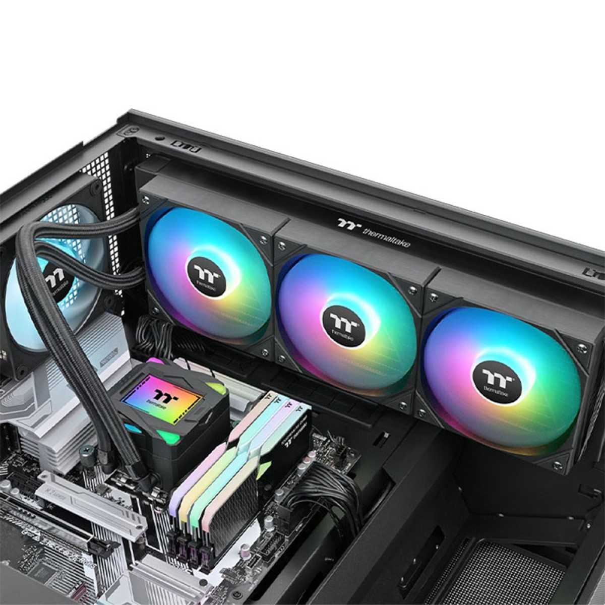 Water Cooler Thermaltake LA360 ARGB Sync AIO, 360mm, Intel-AMD, Preto, CL-W459-PL12SW-A