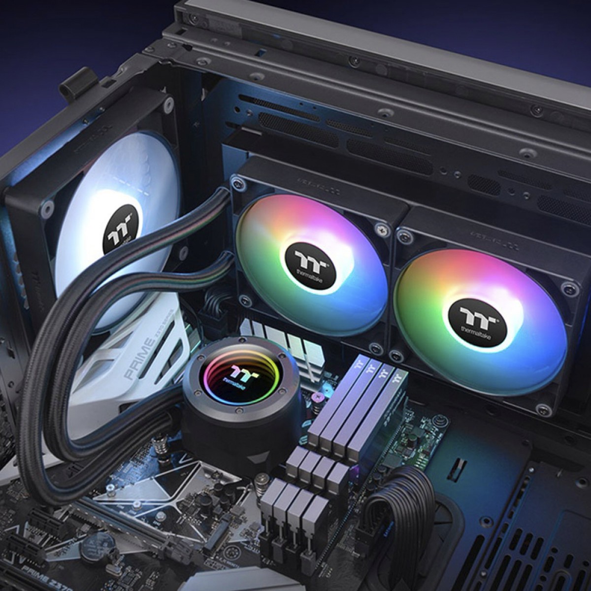 Water Cooler Thermaltake TH240 V2, ARGB, 240mm, Intel-AMD, Preto, CL-W361-PL12SW-A