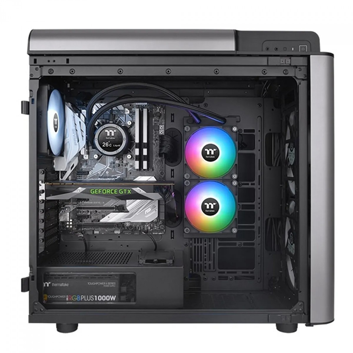 Water Cooler Thermaltake TH240 V2 Ultra, ARGB, Display LCD, 240mm, Intel-AMD, Preto, CL-W383-PL12SW-A