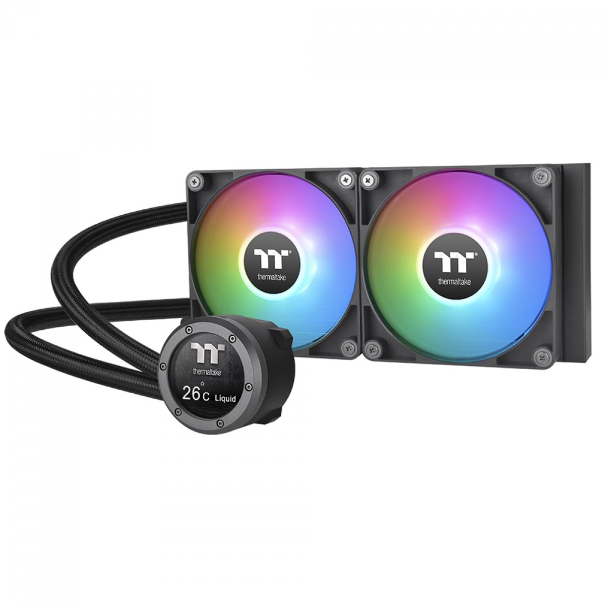 Water Cooler Thermaltake TH240 V2 Ultra, ARGB, Display LCD, 240mm, Intel-AMD, Preto, CL-W383-PL12SW-A