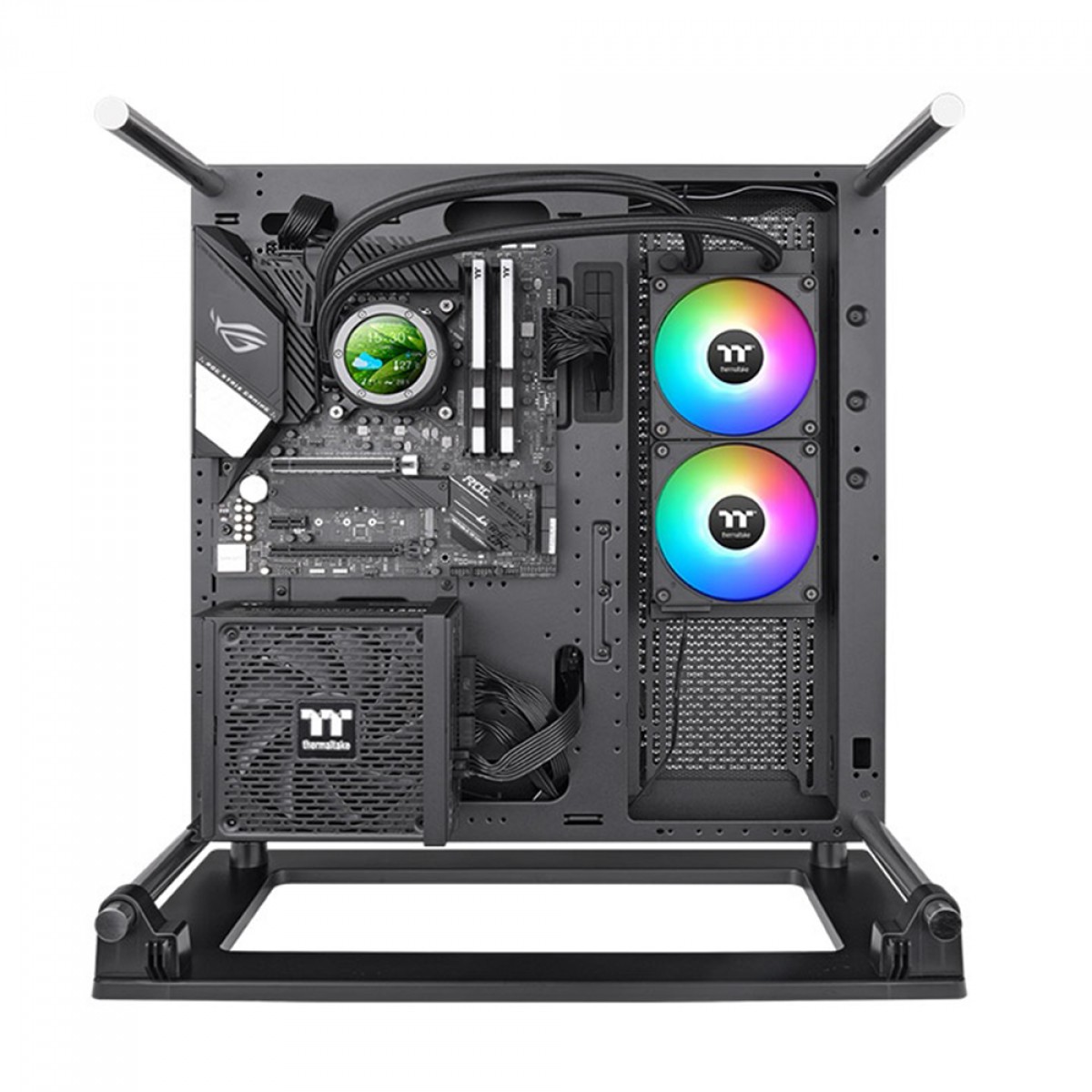 Water Cooler Thermaltake TH240 V2 Ultra EX, ARGB, Display LCD, 240mm, Intel-AMD, Preto, CL-W414-PL12SW-A