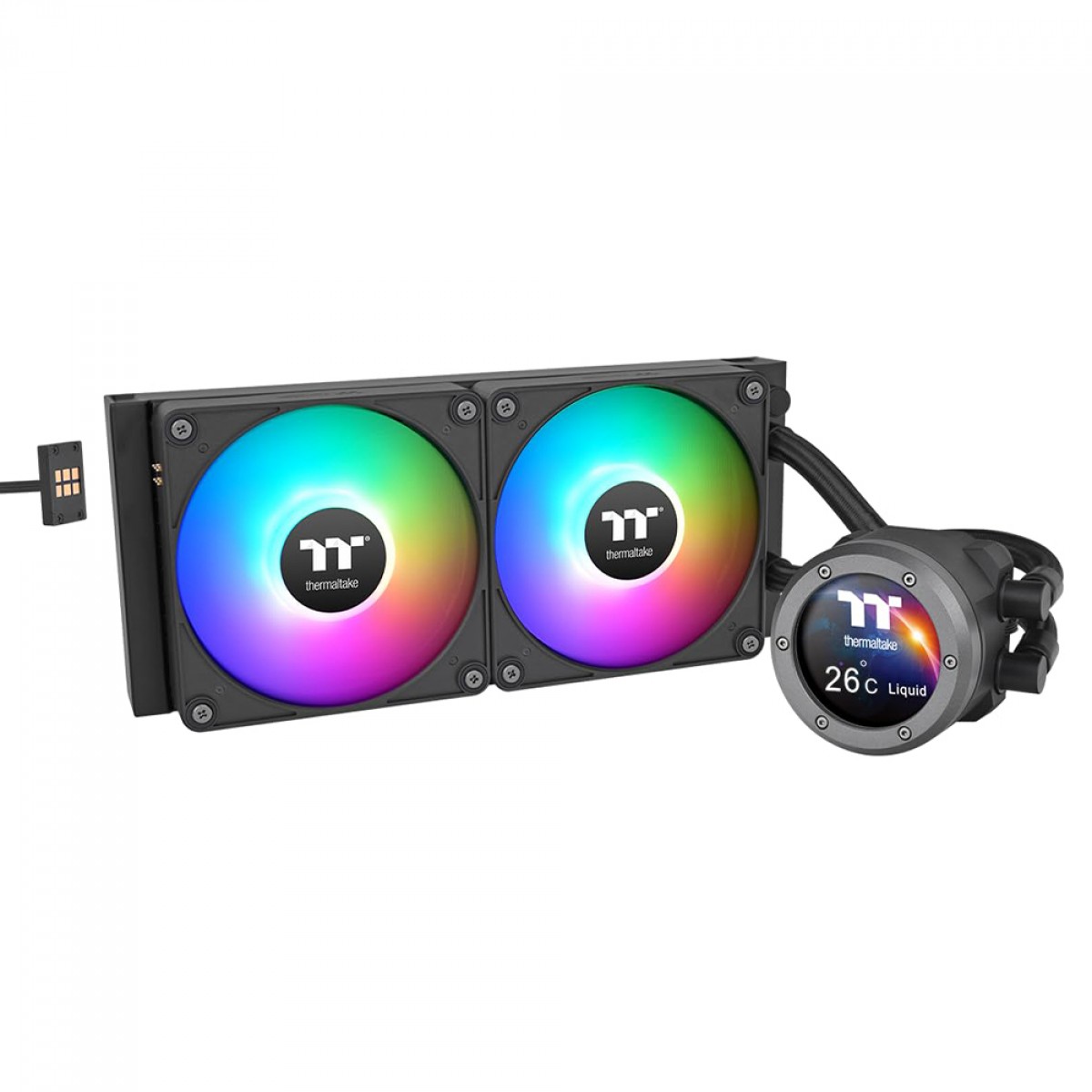 Water Cooler Thermaltake TH280 V2 Ultra EX, ARGB, Display LCD, 280mm, Intel-AMD, Preto, CL-W416-PL14SW-A