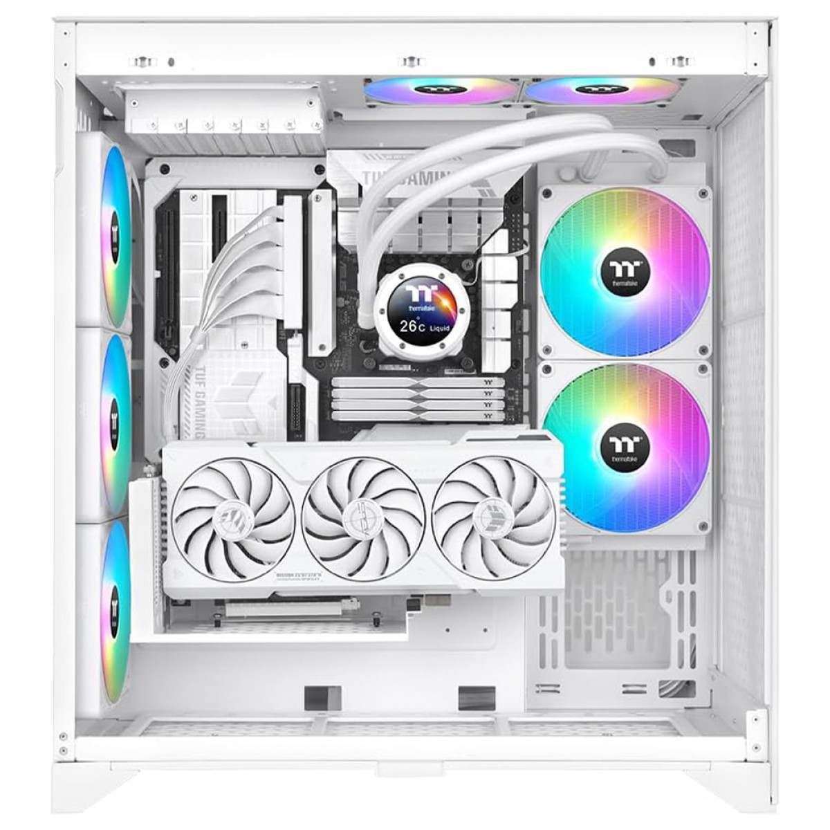 Water Cooler Thermaltake TH280 V2 Ultra EX Snow, ARGB, Display LCD, 280mm, Intel-AMD, Branco, CL-W427-PL14SW-A