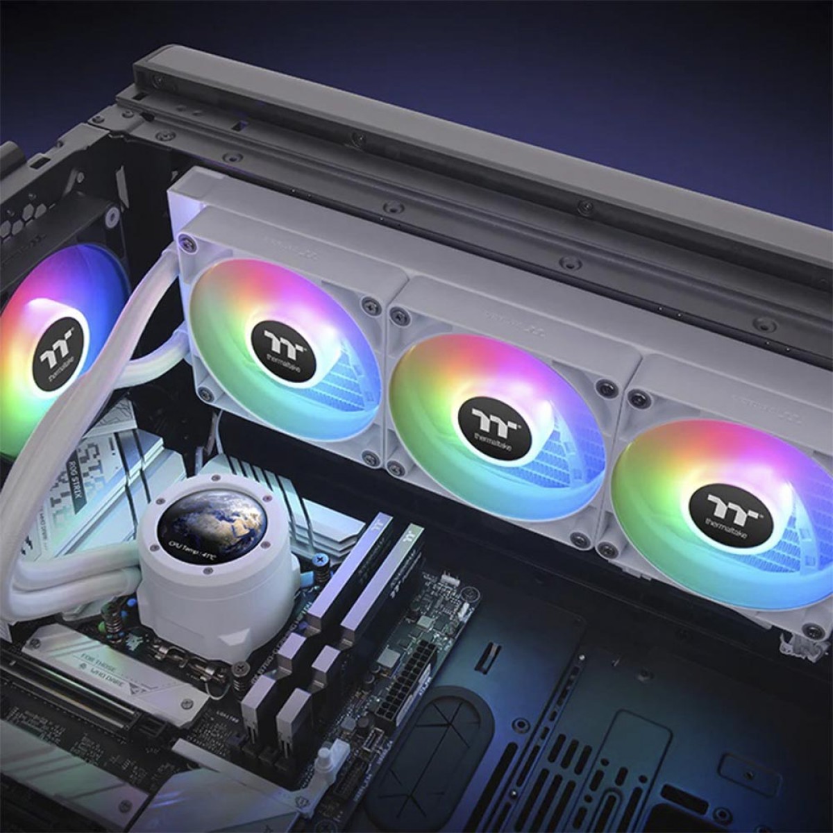 Water Cooler Thermaltake TH360 V2 Ultra ARGB Snow, 360mm, AIO LCD Display, Branco, Intel-AMD, CL-W405-PL12SW-A