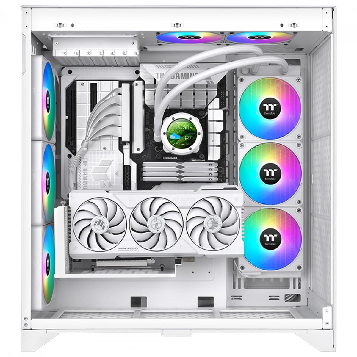 Water Cooler Thermaltake TH360 V2 Ultra EX ARGB Snow Edition, 360mm, Display LCD, Intel-AMD, Branco, CL-W426-PL12SW-A