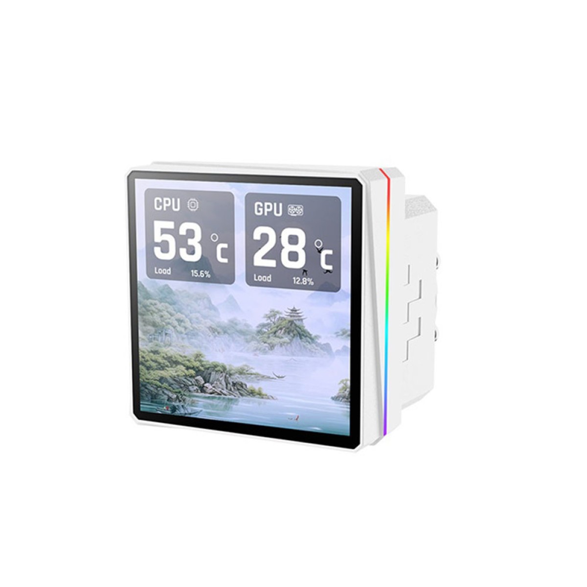 Water Cooler Thermaltake TH360 V3 ULTRA ARGB Sync AIO Snow Edition, 360mm, Display LCD, Intel-AMD, Branco, CL-W476-PL12SW-A