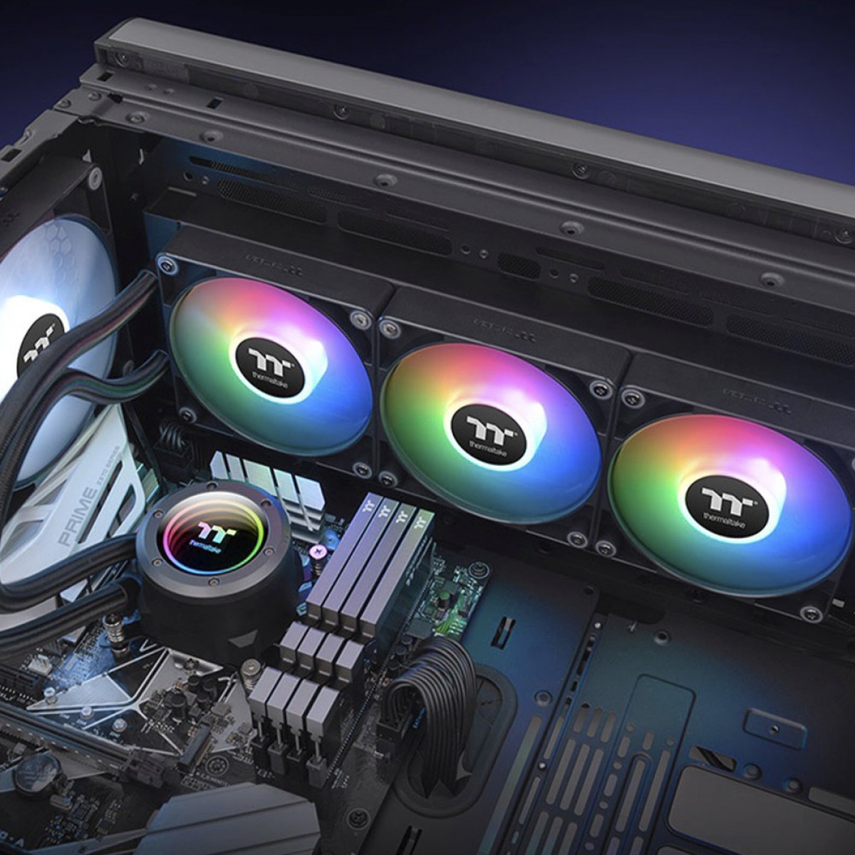 Water Cooler Thermaltake TH420 V2, ARGB, 420mm, Intel-AMD, Preto, CL-W376-PL14SW-A