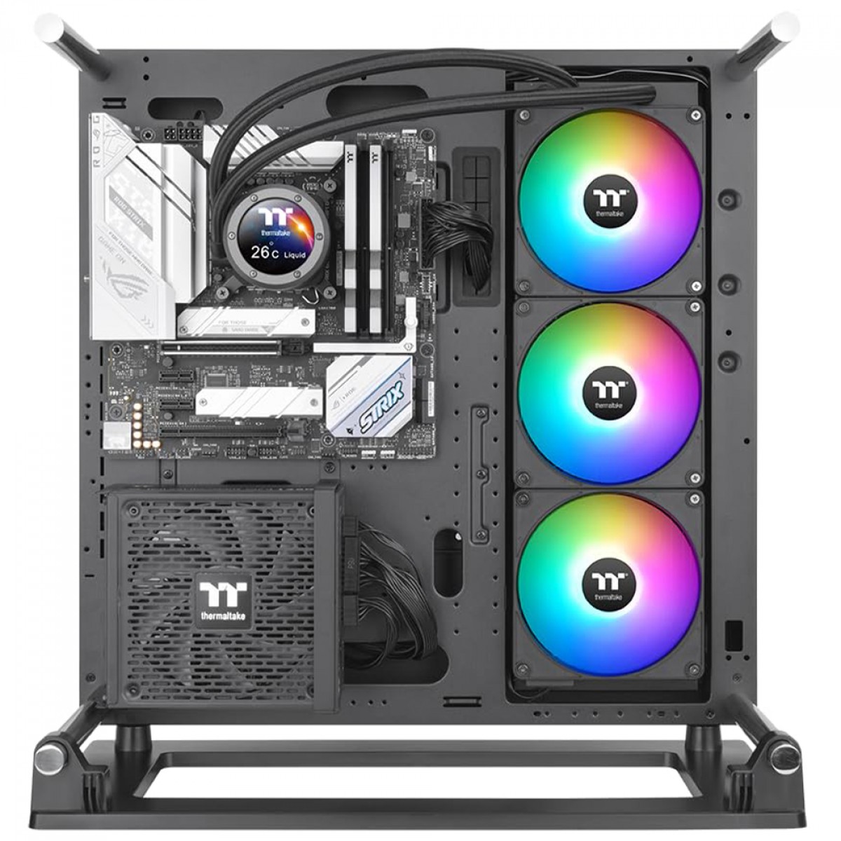 Water Cooler Thermaltake TH420 V2 Ultra EX, ARGB, Display LCD, 420mm, Intel-AMD, Preto, CL-W417-PL14SW-A