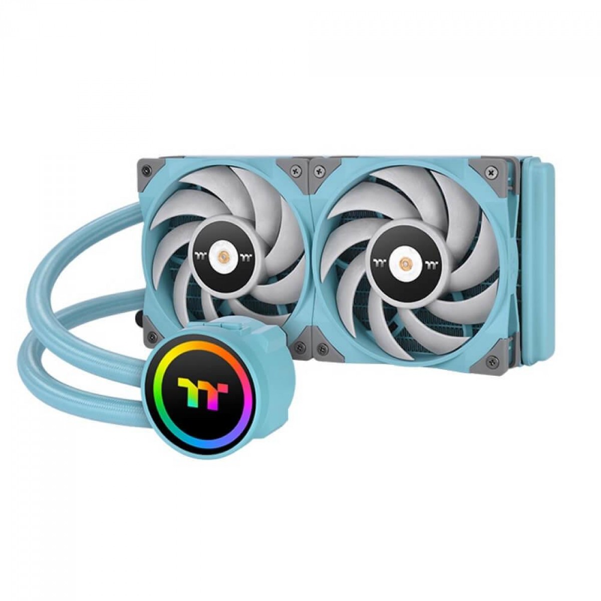Water Cooler Thermaltake Toughliquid 240, Sync Turquoise, ARGB, 240mm, Intel-AMD, CL-W319-PL12TQ-A