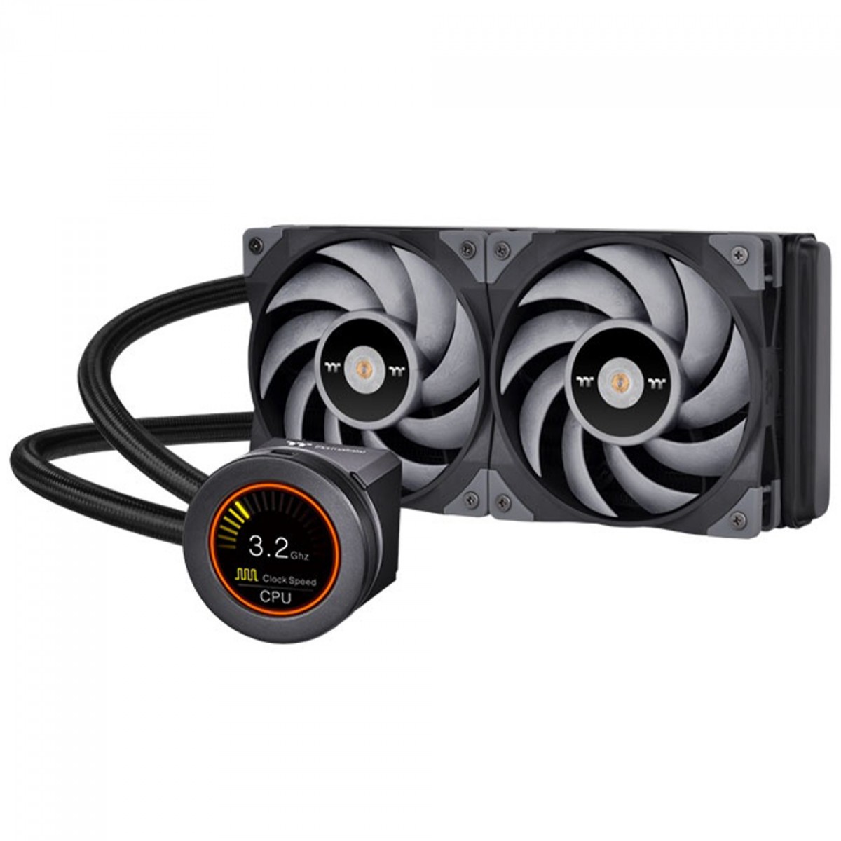 Water Cooler Thermaltake Toughliquid Ultra 240, 240mm, AIO LCD Display, RGB, Black, Intel-AMD, CL-W322-PL12GM-B