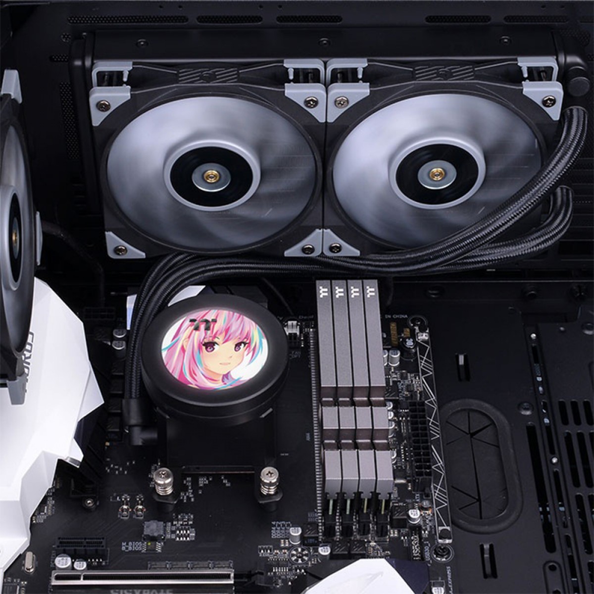 Water Cooler Thermaltake Toughliquid Ultra 240, 240mm, AIO LCD Display, RGB, Black, Intel-AMD, CL-W322-PL12GM-B