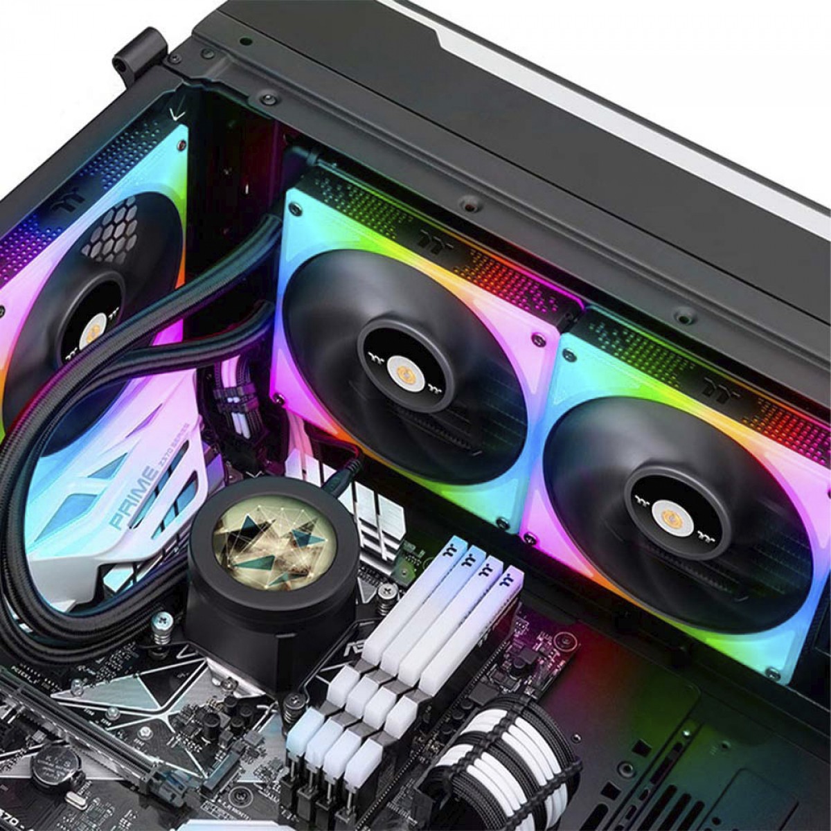 Water Cooler Thermaltake Toughliquid Ultra, RGB, 280mm, Display LCD, Intel-AMD, Preto, CL-W371-PL14SW-A