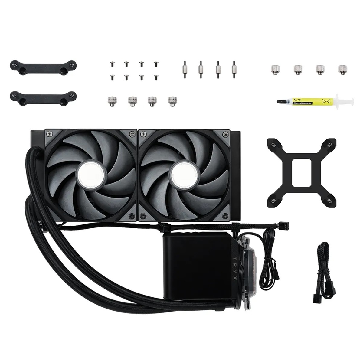 Water Cooler Tryx Panorama, 240mm, Display Curvo AMOLED Customizável, Intel-AMD, Preto, L-P240N-DS2M-G0K