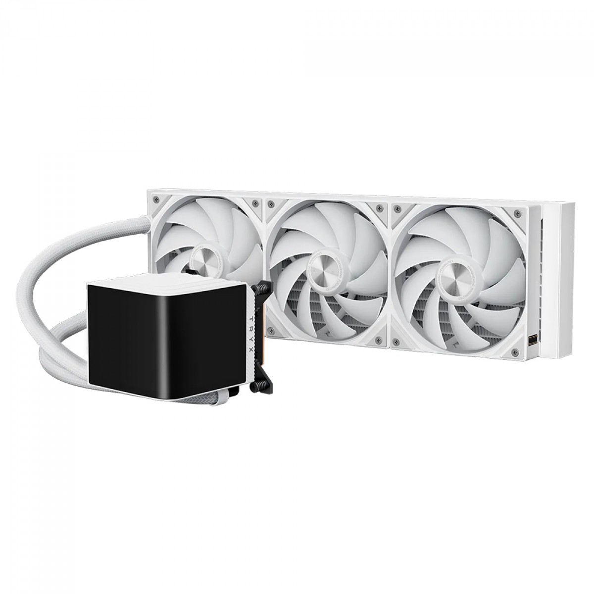 Water Cooler Tryx Panorama ARGB, 360mm, Display Curvo AMOLED Customizável, Intel-AMD, Branco, L-P360A-AS3M-G1W
