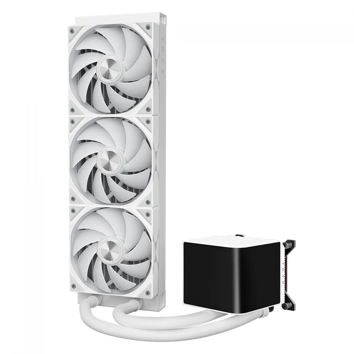 Water Cooler Tryx Panorama ARGB, 360mm, Display Curvo AMOLED Customizável, Intel-AMD, Branco, L-P360A-AS3M-G1W