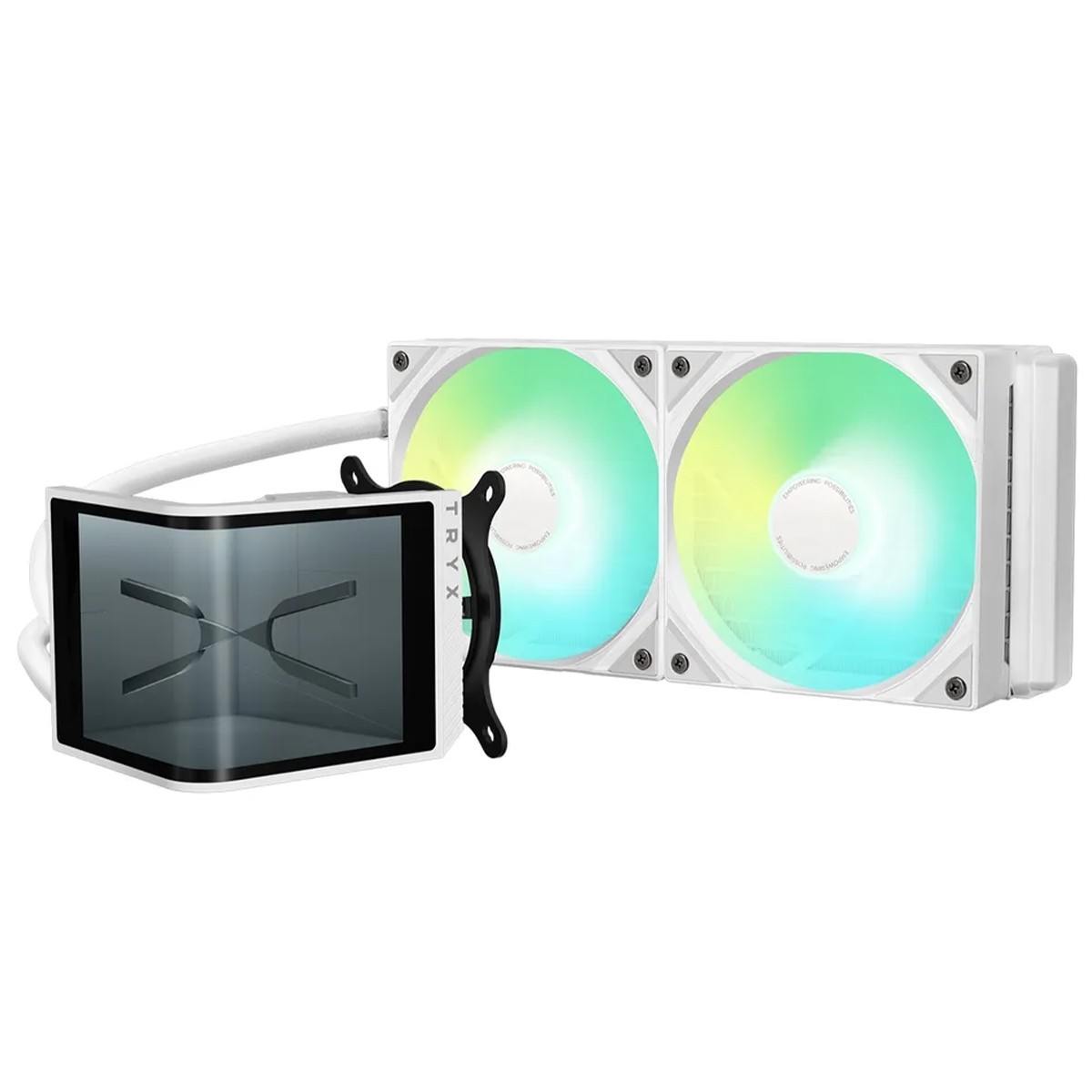 Water Cooler Tryx Panorama SE, 240mm, ARGB, Display Curvo AMOLED Customizável, Intel-AMD, Branco, L-P240L-AM2M-G0W