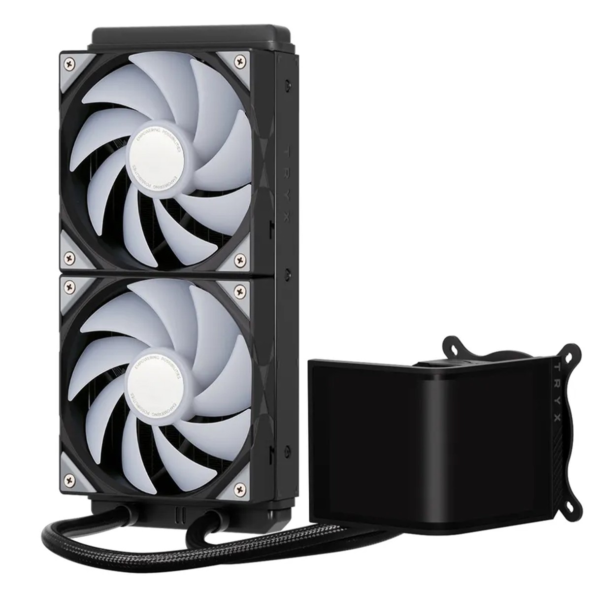 Water Cooler Tryx Panorama SE, 240mm, ARGB, Display Curvo AMOLED Customizável, Intel-AMD, Preto, L-P240L-AM2M-G0K