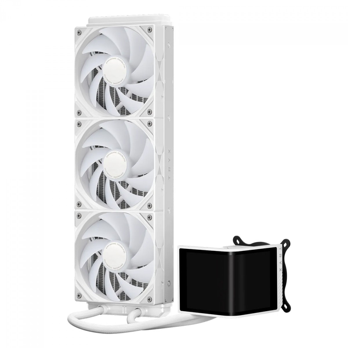 Water Cooler Tryx Panorama SE, 360mm, ARGB, Display Curvo AMOLED Customizável, Intel-AMD, Branco, L-P360L-AM3M-G0W