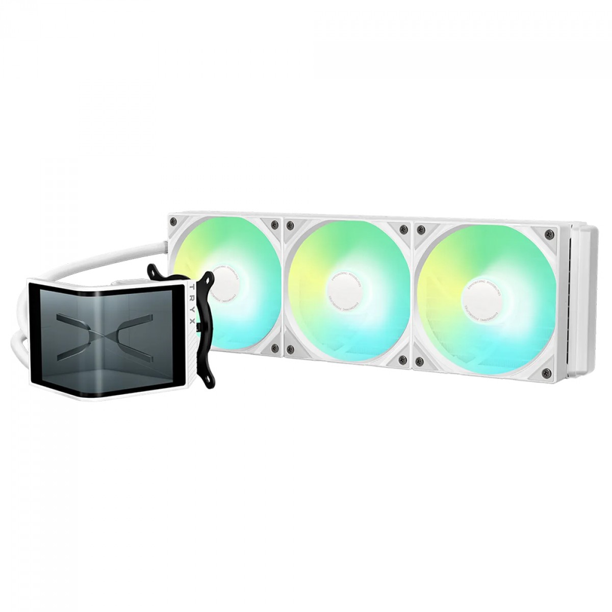 Water Cooler Tryx Panorama SE, 360mm, ARGB, Display Curvo AMOLED Customizável, Intel-AMD, Branco, L-P360L-AM3M-G0W