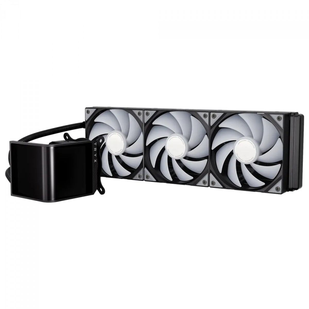 Water Cooler Tryx Panorama SE, 360mm, ARGB, Display Curvo AMOLED Customizável, Intel-AMD, Preto, L-P360L-AM3M-G0K