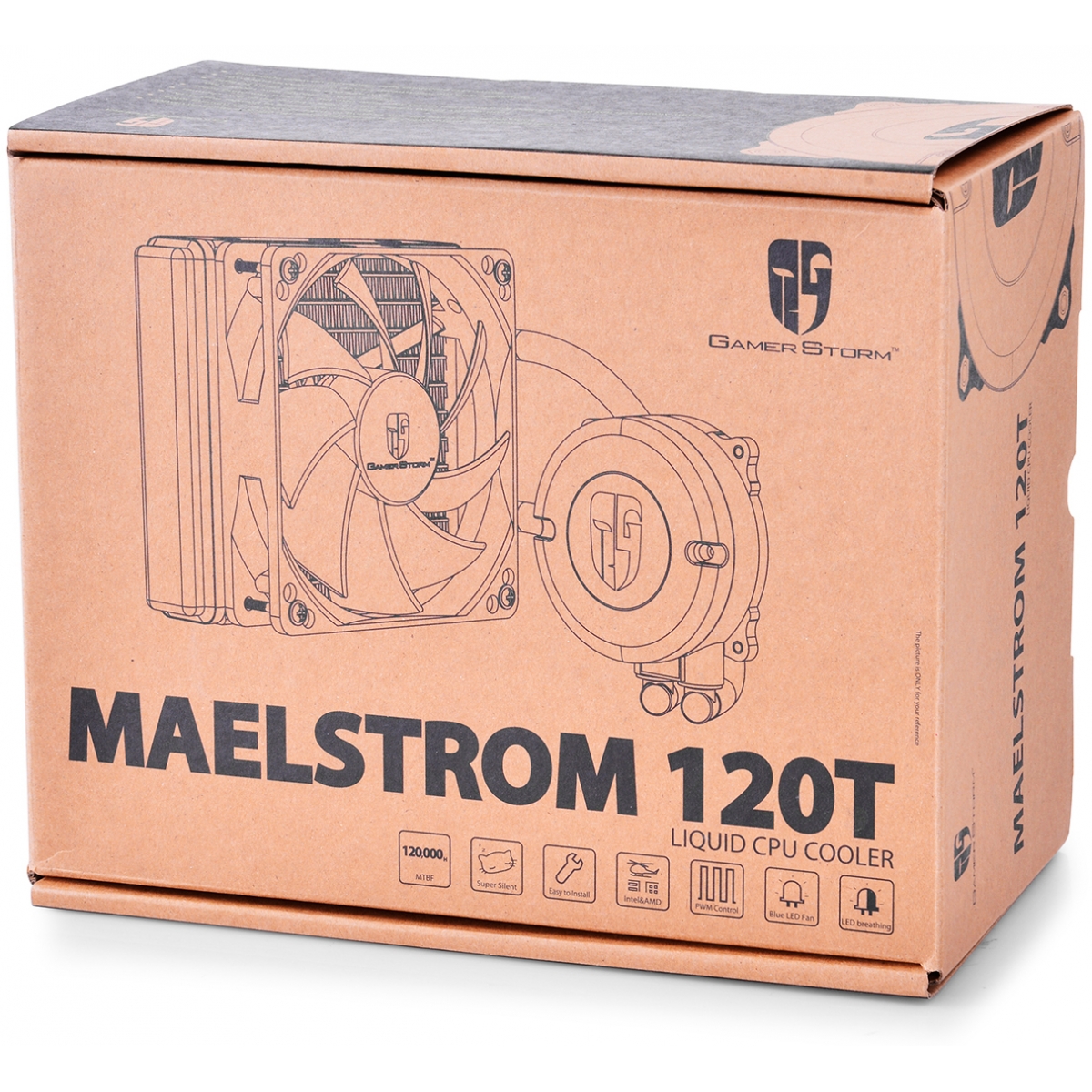Water Cooler Gamer Storm DeepCool Maelstrom 120T, LED Blue 120mm, Intel-AMD, DP-GS-H12RL-MS120T