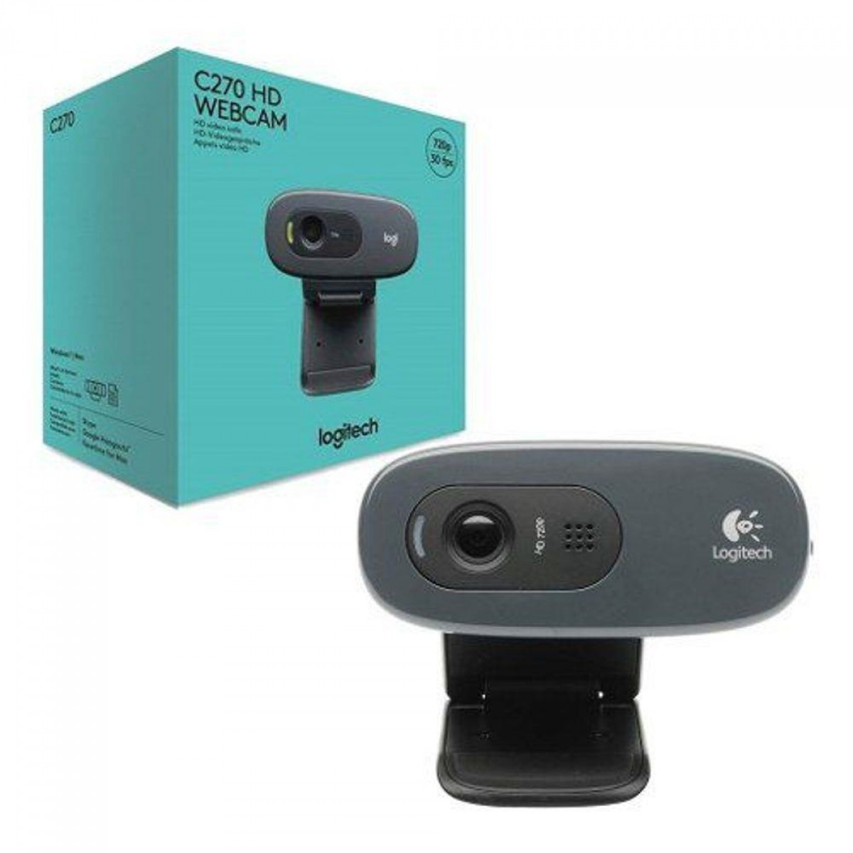 Webcam Logitech, C270, 3MP, HD, 720p