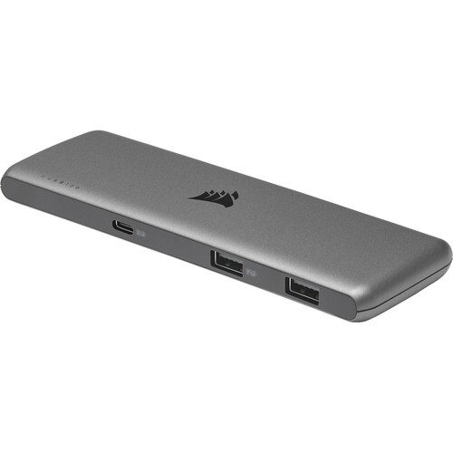 Adaptador Hub Corsair 7 portas, USB-C/USB-A, CU-9000003-NA