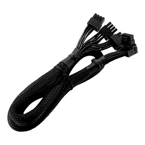 Cabo Adaptador Cooler Master 12VHPWR, PCIe 5.0 12+4 Pinos, 90 Graus, 650mm, Type-1, CMA-NFPC16XXBK1-GL