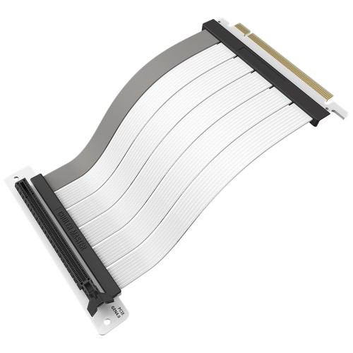 Cabo Riser Cooler Master V2, PCIe 4.0 x16, 200mm, Branco, MCA-U002R-WPCI40-200
