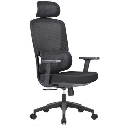 Cadeira de Escritório Dr. Office Work Pro, Ajustável, Mesh, Reclinável, Preta, DR-CH-WKPR2DB