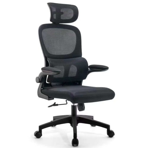 Cadeira de Escritório Rise Mode Office 14, Mesh, 3D, Ajustável, Preta, RM-CO-14-BK