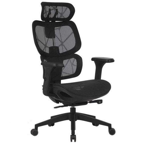 Cadeira Ergonômica Elements Siggy, Mesh, Reclinável, Preto